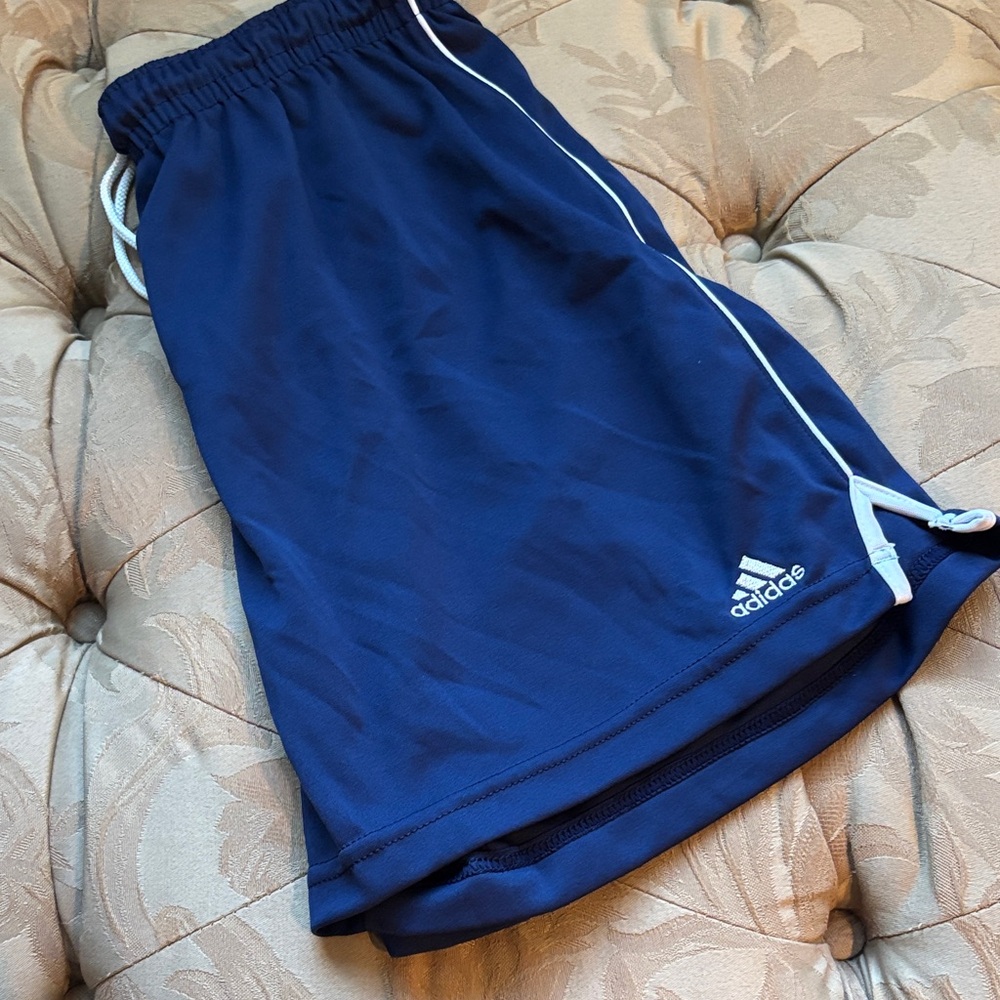 Adidas Women’s Navy with White Stripe Athletic Shorts